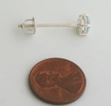 Blue Topaz  Extra Long Screwback earrings