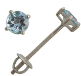Blue Topaz  Extra Long Screwback earrings