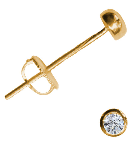 14kt yellow gold diamond extra long post earrings